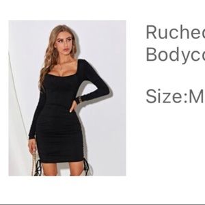 Long sleeve black dress